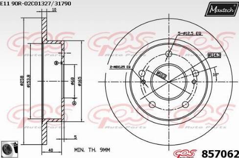 Maxtech 857062.0060 - Bremžu diski autodraugiem.lv