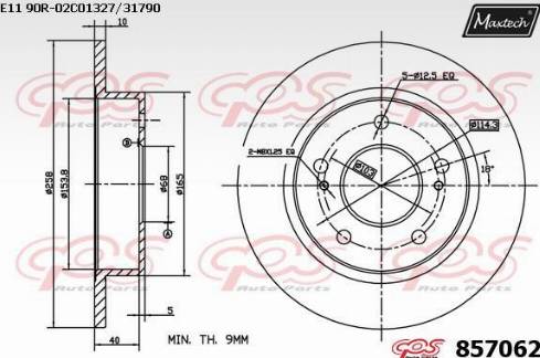 Maxtech 857062.0000 - Bremžu diski autodraugiem.lv