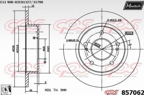 Maxtech 857062.0080 - Bremžu diski autodraugiem.lv