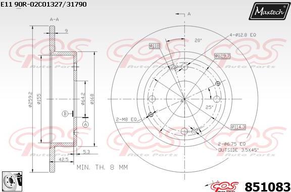 Maxtech 857067 - Bremžu diski autodraugiem.lv