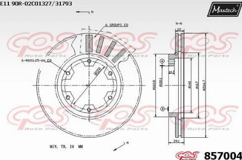 Maxtech 857004.0000 - Bremžu diski autodraugiem.lv