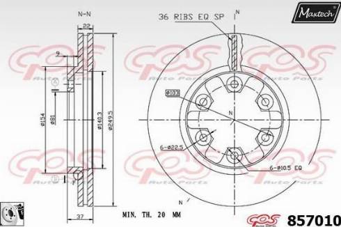 Maxtech 857010.0080 - Bremžu diski autodraugiem.lv