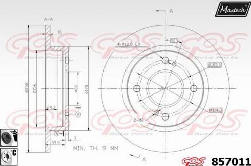 Maxtech 857011.6060 - Bremžu diski autodraugiem.lv