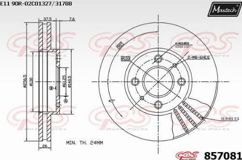 Maxtech 857081.0000 - Bremžu diski autodraugiem.lv