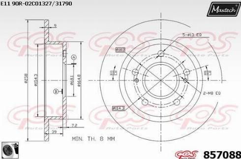 Maxtech 857088.0060 - Bremžu diski autodraugiem.lv