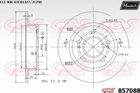 Maxtech 857088.0000 - Bremžu diski autodraugiem.lv