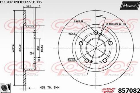 Maxtech 857082.0060 - Bremžu diski autodraugiem.lv