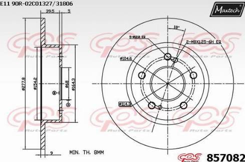 Maxtech 857082.0000 - Bremžu diski autodraugiem.lv