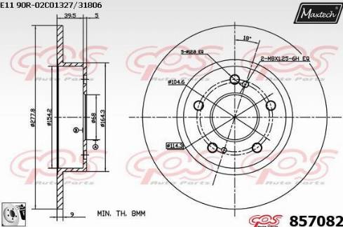 Maxtech 857082.0080 - Bremžu diski autodraugiem.lv