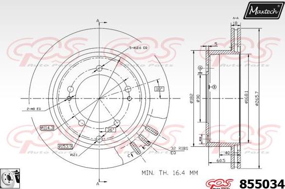 Maxtech 857082 - Bremžu diski autodraugiem.lv