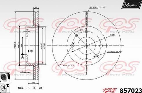 Maxtech 857023.6060 - Bremžu diski autodraugiem.lv