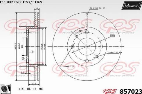 Maxtech 857023.0060 - Bremžu diski autodraugiem.lv