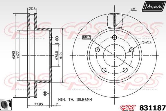 Maxtech 857022 - Bremžu diski autodraugiem.lv