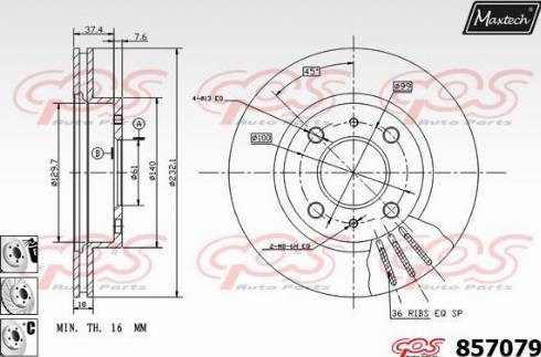 Maxtech 857079.6880 - Bremžu diski autodraugiem.lv