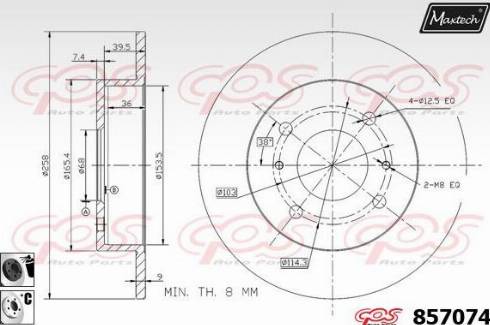 Maxtech 857074.6060 - Bremžu diski autodraugiem.lv