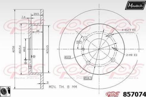 Maxtech 857074.0060 - Bremžu diski autodraugiem.lv