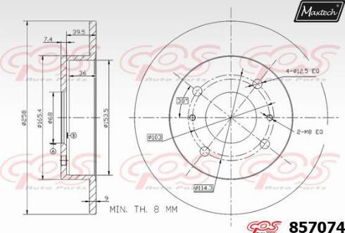 Maxtech 857074.0000 - Bremžu diski autodraugiem.lv