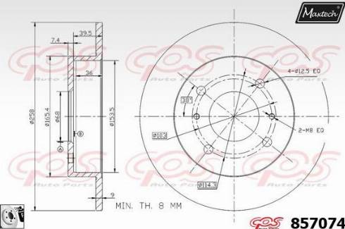 Maxtech 857074.0080 - Bremžu diski autodraugiem.lv