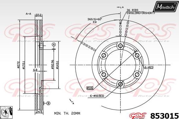 Maxtech 857074 - Bremžu diski autodraugiem.lv