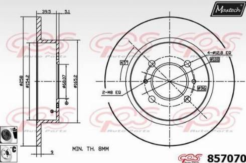 Maxtech 857070.6060 - Bremžu diski autodraugiem.lv