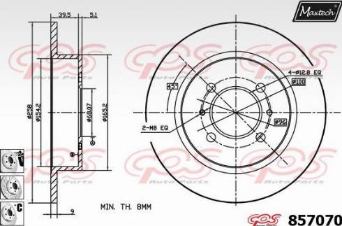 Maxtech 857070.6980 - Bremžu diski autodraugiem.lv