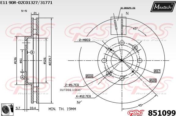 Maxtech 857070 - Bremžu diski autodraugiem.lv