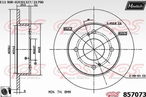 Maxtech 857073.0060 - Bremžu diski autodraugiem.lv