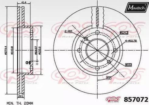 Maxtech 857072.6060 - Bremžu diski autodraugiem.lv