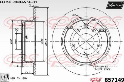 Maxtech 857149.0080 - Bremžu diski autodraugiem.lv