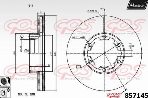 Maxtech 857145.6060 - Bremžu diski autodraugiem.lv