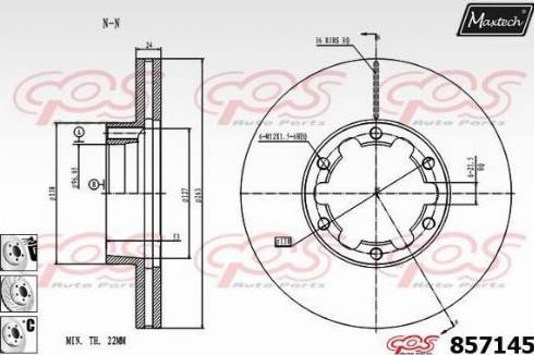 Maxtech 857145.6880 - Bremžu diski autodraugiem.lv