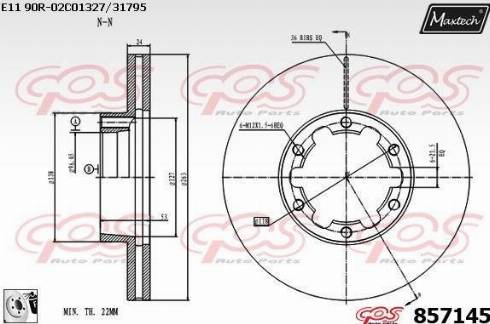 Maxtech 857145.0080 - Bremžu diski autodraugiem.lv