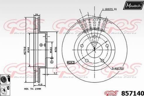 Maxtech 857140.6060 - Bremžu diski autodraugiem.lv