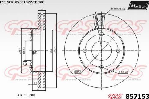 Maxtech 857153.0000 - Bremžu diski autodraugiem.lv