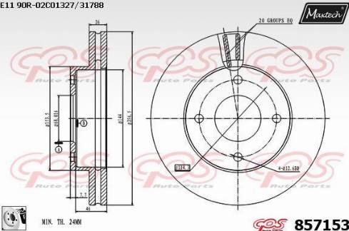 Maxtech 857153.0080 - Bremžu diski autodraugiem.lv