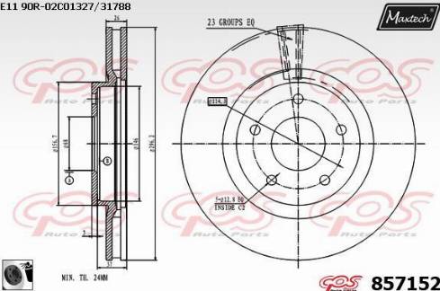 Maxtech 857152.0060 - Bremžu diski autodraugiem.lv