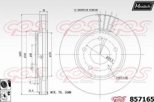 Maxtech 857165.6060 - Bremžu diski autodraugiem.lv