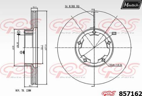 Maxtech 857162.0000 - Bremžu diski autodraugiem.lv