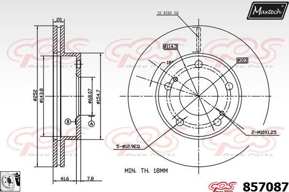 Maxtech 857116 - Bremžu diski autodraugiem.lv