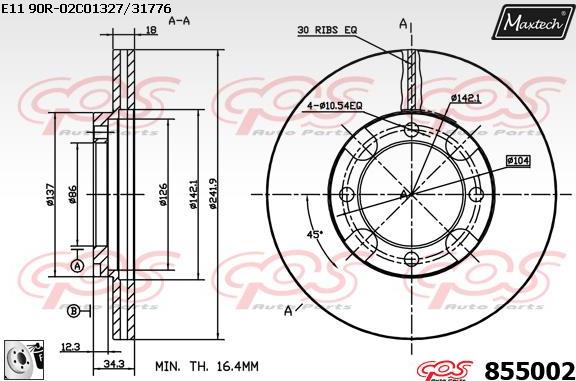 Maxtech 857113 - Bremžu diski autodraugiem.lv