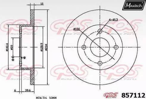 Maxtech 857112.6060 - Bremžu diski autodraugiem.lv