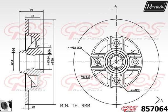 Maxtech 857112 - Bremžu diski autodraugiem.lv