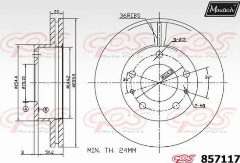 DJ Parts BD1068 - Bremžu diski autodraugiem.lv