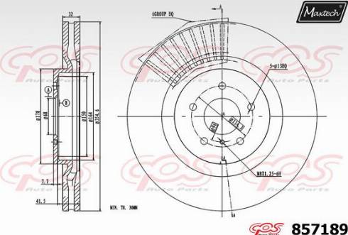 Maxtech 857189.0000 - Bremžu diski autodraugiem.lv