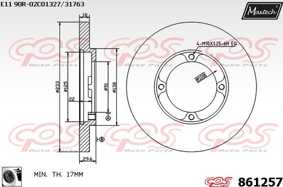 Maxtech 857185 - Bremžu diski autodraugiem.lv