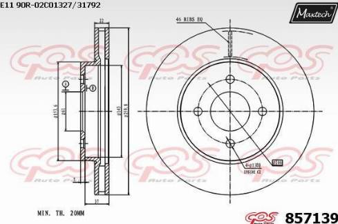 Maxtech 857139.0000 - Bremžu diski autodraugiem.lv