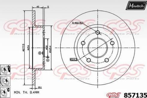 Maxtech 857135.6880 - Bremžu diski autodraugiem.lv