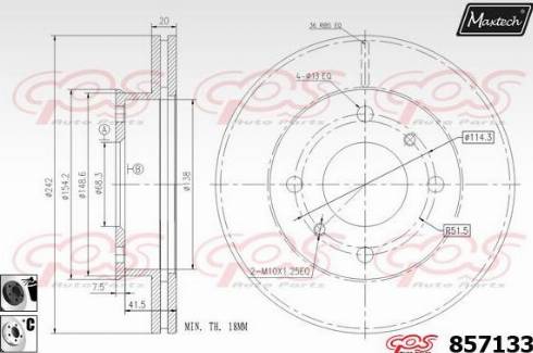 Maxtech 857133.6060 - Bremžu diski autodraugiem.lv