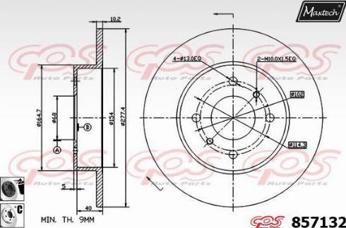 Maxtech 857132.6060 - Bremžu diski autodraugiem.lv