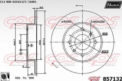 Maxtech 857132.0060 - Bremžu diski autodraugiem.lv